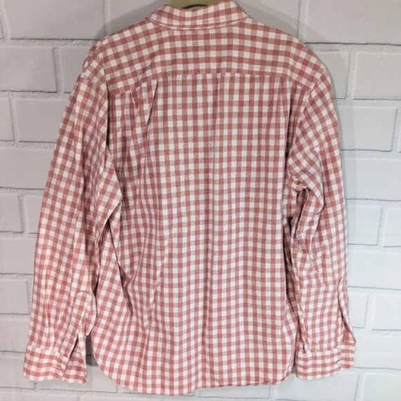 J. Crew Red/White Thicker Cotton Button Down Shirt - Picture 2 of 4